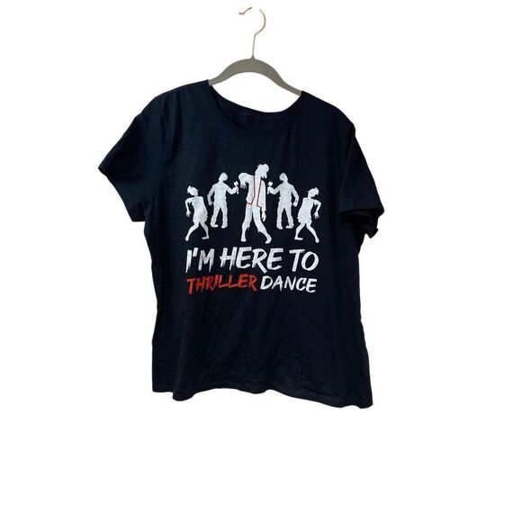 I’m here to thriller dance women’s black short sleeve, Michael Jackson S/XL - Picture 2 of 4